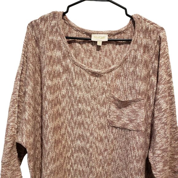 MODCLOTH Red Heathered Sweater Front Chest Pocket Women size 3x - Picture 4 of 10